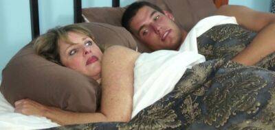 Sweet blonde mommy was awoken for quick sex by her randy stepson - sunporno.com