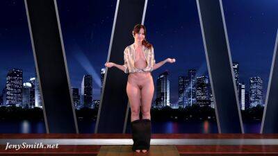 TV Hoster got naked during a news show. FANTASY TV - hclips