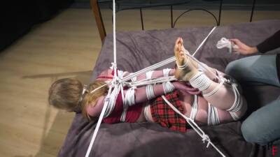 Olesya Hogtied With Of Ropes - hclips