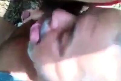 Daddy bear sucking cock in forest - drtuber