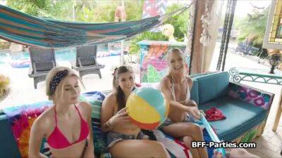 Swimsuit besties deserve dick after swimming pool party - sunporno.com