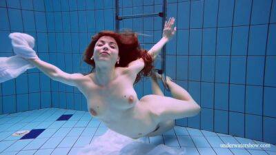 Redhead Marketa In A White Dress In The Pool - upornia - Russia