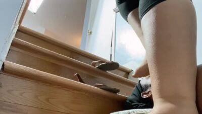 Preview-thick Wife Tramples Slave Husband Using Him As A Step Stool And Foot Rest While Decorating - hclips