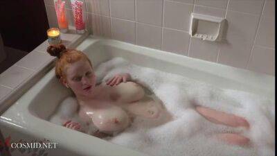 Gorgeous redhead cutie in hot bathtub - Big natural tits - sunporno.com