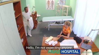 Horny Doctor pounds his hot blonde boss's tight pussy in the office - sexu.com - Czech Republic