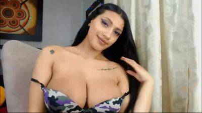 Busty Latina Babe Teaes In Front Of Webcam - hclips
