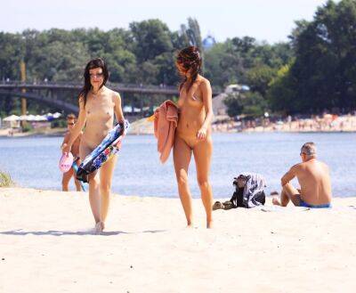 Petite nudist teen enjoys a beautiful day at the beach - hclips