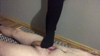 Girl Tramlling Balls Cbt In Black Socks - hclips