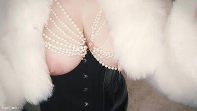 Arya Grander - White Fur - Fetish Video - Joi Jerk Off Instructions Cei Cum Eating Instructor - Kinky With Arya Grander - hotmovs.com