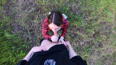 Perverted Teen Makes Me Cum On Her Titties In A Forest Pov Public Outdoor - upornia