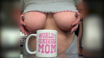 Mature Mom Gets Her Big Tits Out While Making Morning Coffee - upornia - Britain