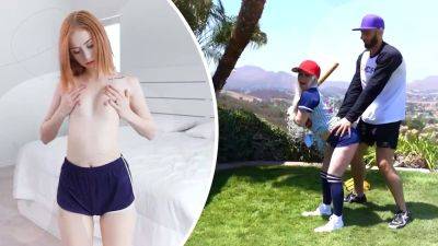 Tiny Redhead strips her costume & fucks her boyfriend's big cock in hot cosplay action! - sexu.com