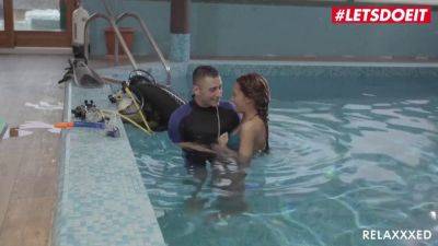 Alexis Brill - Alexis Brill & Mugur get hot and heavy in a steamy pool date - sexu.com - Hungary
