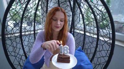 Verlonis - Redhead Chick Tried Male Cock In Honor Of Her Birthday With Verlonis Alina - hotmovs.com - Russia