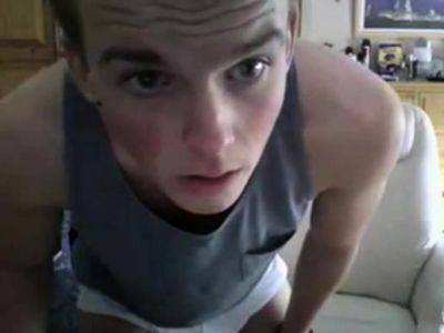 Cute amateur twink shows his big dick on webcam - drtuber