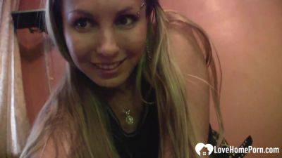 Blonde Beauty Has Fun Stripping Her Clothes Off - hclips