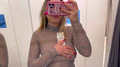 See Through Dresses Try On Haul In The Changing Room 18+ - upornia