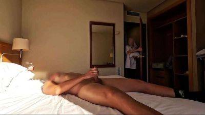Surprised Hotel Maid Assists with Amateur Public Masturbation - veryfreeporn.com