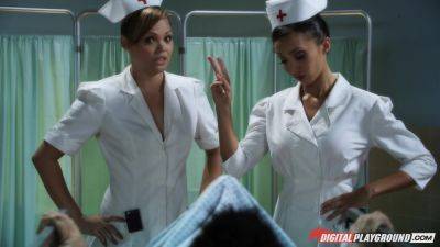 Shay - Great threesome sex scene with 2 slutty nurses - Shay Jordan - xtits.com - France - Jordan